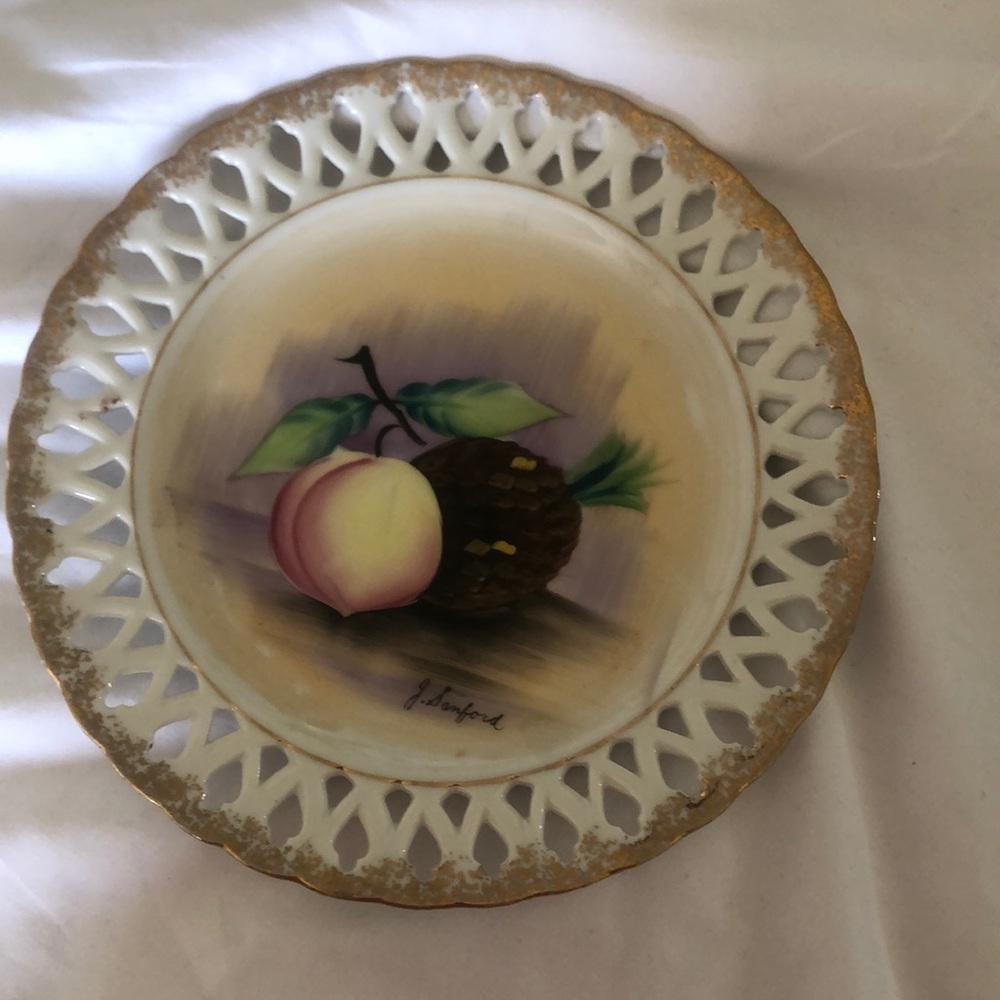 Home peach decoration plate